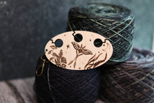 Load image into Gallery viewer, Luna Moth knitting & crochet yarn separator. 3 hole divider