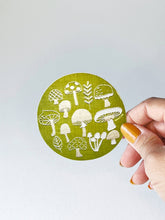 Load image into Gallery viewer, Mushrooms 3" vinyl circle sticker