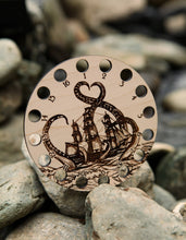 Load image into Gallery viewer, Kraken Squid Ship Embroidery Floss Storage Organizer