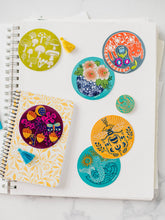 Load image into Gallery viewer, Mushrooms 3" vinyl circle sticker