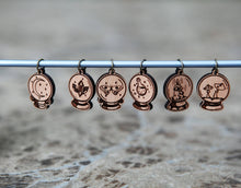 Load image into Gallery viewer, Crystal Ball Knitting Stitch Markers Set of 6