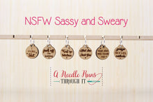 Load image into Gallery viewer, Sassy & Sweary - Stitch Markers (set of 6)