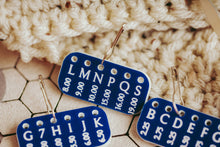 Load image into Gallery viewer, Crochet Hook Minder Set, Hook Size Reminder Stitch Markers: Rainbow Cheetah / Set of 3 - 1 each size