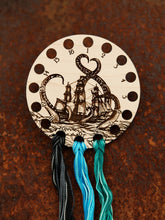 Load image into Gallery viewer, Kraken Squid Ship Embroidery Floss Storage Organizer