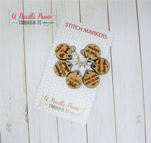 Load image into Gallery viewer, Sassy & Sweary - Stitch Markers (set of 6)