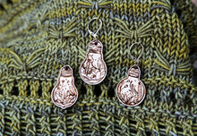Load image into Gallery viewer, Terrarium Light Bulb Stitch Markers Set of 3 Desert Scenes