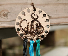 Load image into Gallery viewer, Kraken Squid Ship Embroidery Floss Storage Organizer