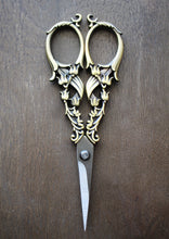 Load image into Gallery viewer, Tulip Garden Embroidery Scissors: Antique Gold