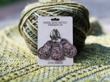 Load image into Gallery viewer, Terrarium Light Bulb Stitch Markers Set of 3 Desert Scenes