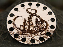 Load image into Gallery viewer, Kraken Squid Ship Embroidery Floss Storage Organizer