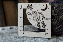 Load image into Gallery viewer, Snake with Moon Gauge Ruler - Maple & Bronze Fiber Arts