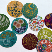 Load image into Gallery viewer, Mythic Moth 3" vinyl circle sticker