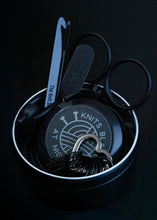 Load image into Gallery viewer, Knits Black at Night Notions Tin
