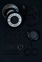 Load image into Gallery viewer, Knits Black at Night Notions Tin