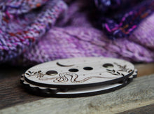 Load image into Gallery viewer, Wooden Snake Row Counter with Stars, Moon & Plants