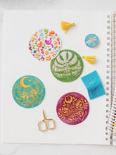 Load image into Gallery viewer, Mythic Moth 3" vinyl circle sticker