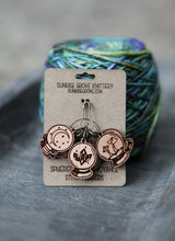 Load image into Gallery viewer, Crystal Ball Knitting Stitch Markers Set of 6