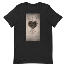 Load image into Gallery viewer, Three of Swords Knitting Tarot T-Shirt