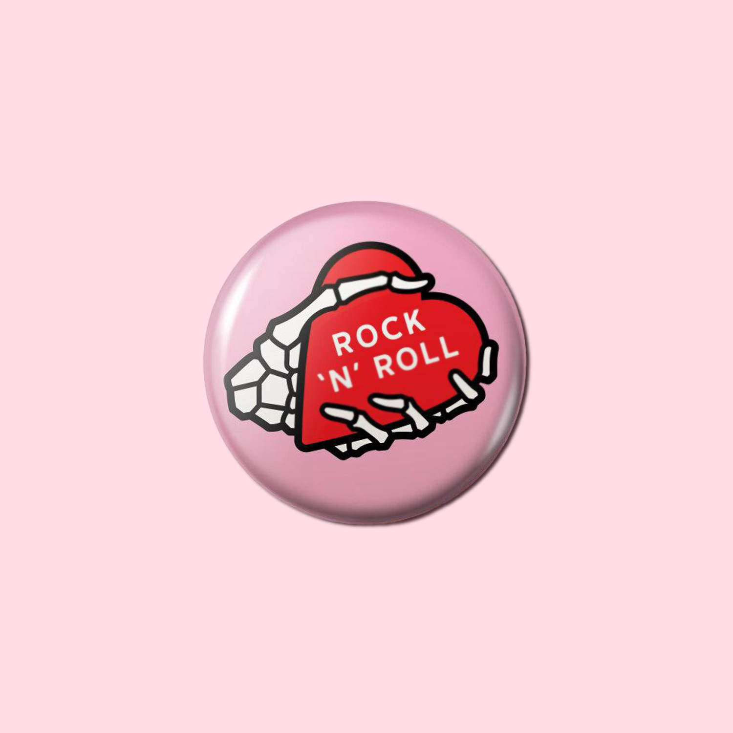 Rock N Roll Button 1" – Knitting is Metal