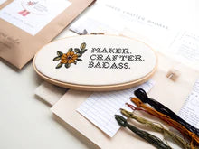 Load image into Gallery viewer, Maker Crafter Badass Cross Stitch Kit
