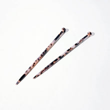 Load image into Gallery viewer, Knitting Needle Hair Stick Set: Light Tortoise
