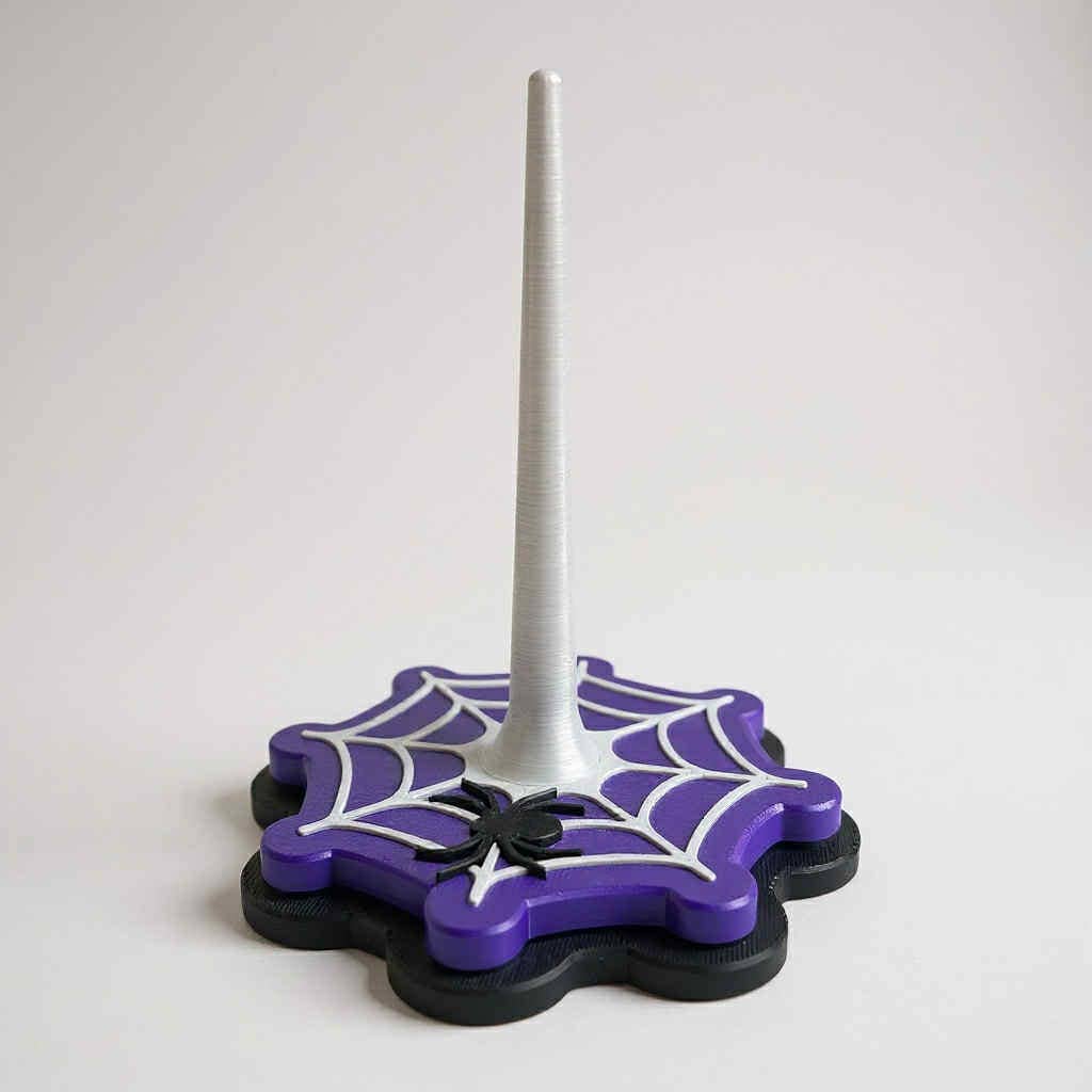 Halloween Spider Web Yarn Spinner – 3D Printed Yarn Holder: Purple