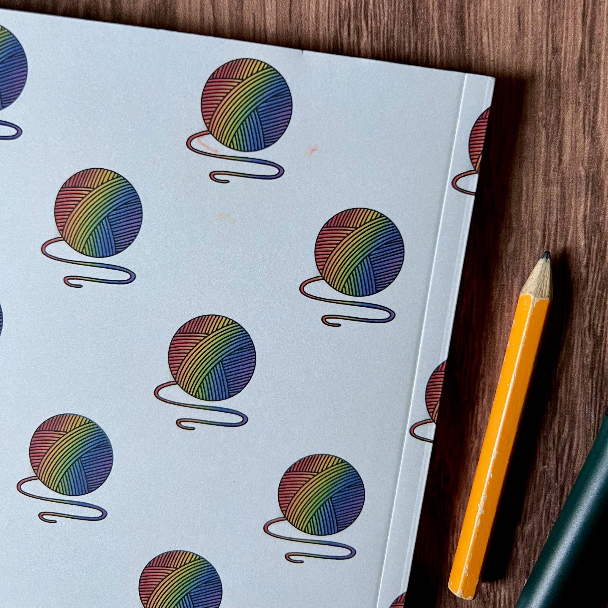 Ball Notebook Rainbow Yarn Ball Notebook – Knitting is Metal