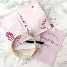 Load image into Gallery viewer, Heart &amp; Dagger Modern Cross Stitch Kit
