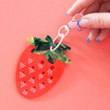 Load image into Gallery viewer, Strawberry Needle Gauge Bag Charm
