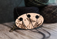 Load image into Gallery viewer, Luna Moth knitting &amp; crochet yarn separator. 3 hole divider
