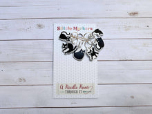 Load image into Gallery viewer, Black Cats - Stitch Markers (set of 6)
