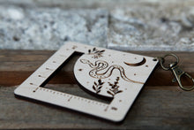 Load image into Gallery viewer, Snake with Moon Gauge Ruler - Maple &amp; Bronze Fiber Arts
