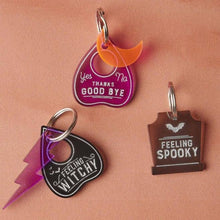 Load image into Gallery viewer, Ouija Planchette, Thanks Good Bye Keychain: Opaque Black
