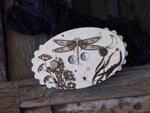 Load image into Gallery viewer, Maple Wood Dragonfly Knitting Row Counter with Stars &amp; Moon: Maple
