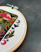 Load image into Gallery viewer, 'The Vampire' Halloween Cross Stitch Kit
