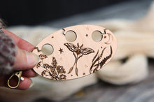 Load image into Gallery viewer, Luna Moth knitting &amp; crochet yarn separator. 3 hole divider
