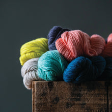 Load image into Gallery viewer, Mojave: Versatile sport/DK weight cotton/linen blend yarn: Prussian Blue
