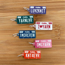 Load image into Gallery viewer, Knitting License Plates - Stitch Markers (set of 6)
