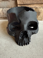 Load image into Gallery viewer, Gothic Skull Yarn Holder - 3D Printed: Galaxy Black
