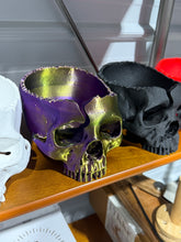 Load image into Gallery viewer, Skull Yarn Bowl: Gold/Purple/Black
