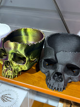 Load image into Gallery viewer, Skull Yarn Bowl: Gold/Purple/Black
