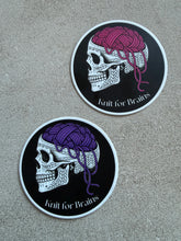 Load image into Gallery viewer, Knit for Brains Sticker: Pink or Purple

