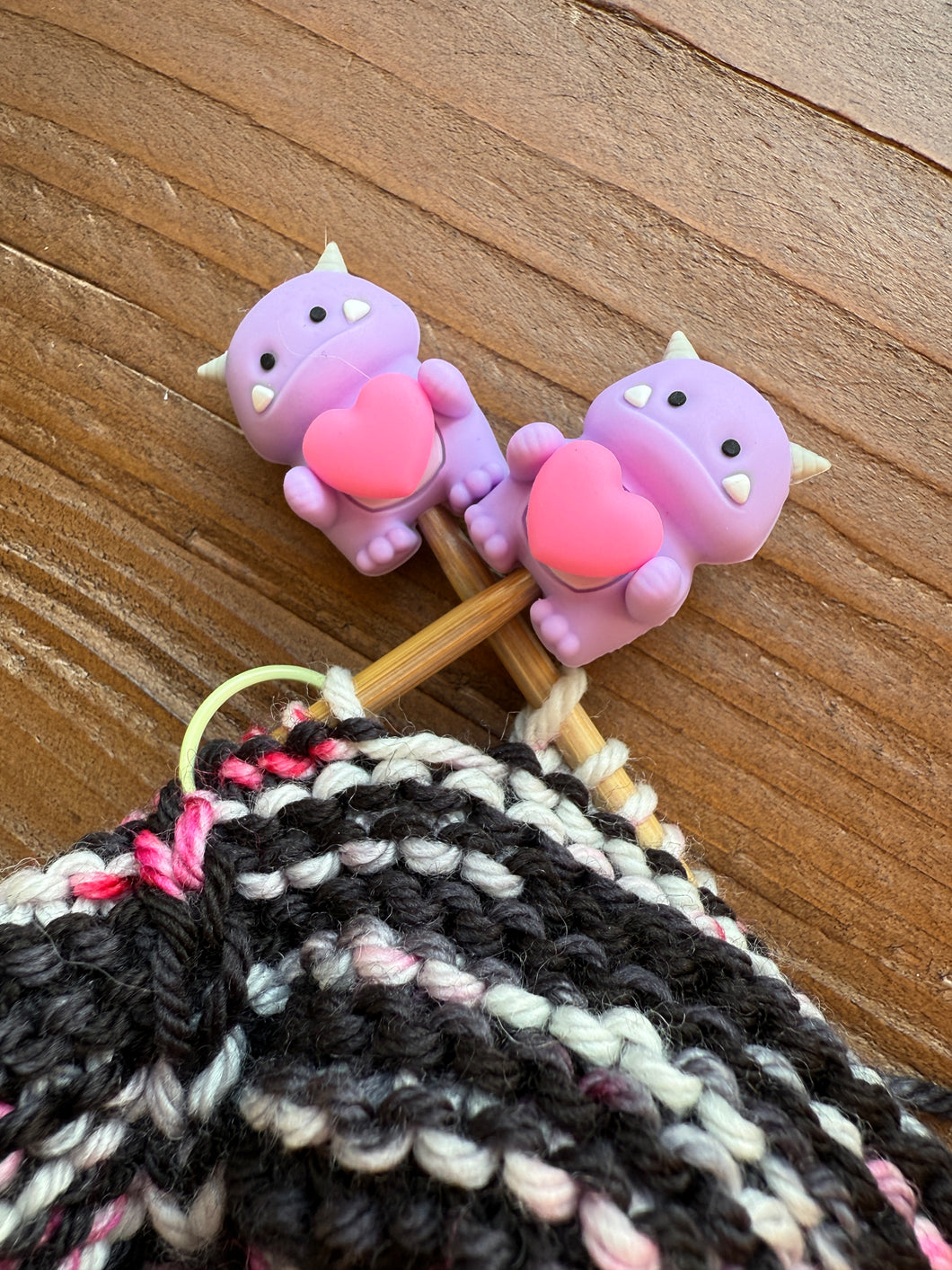 Purple Love Monster Needle Stoppers