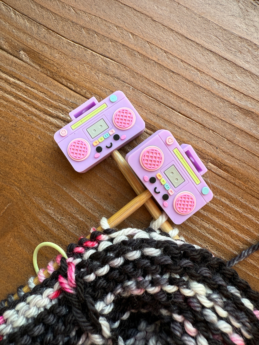 Purple Boom Box Needle Stoppers