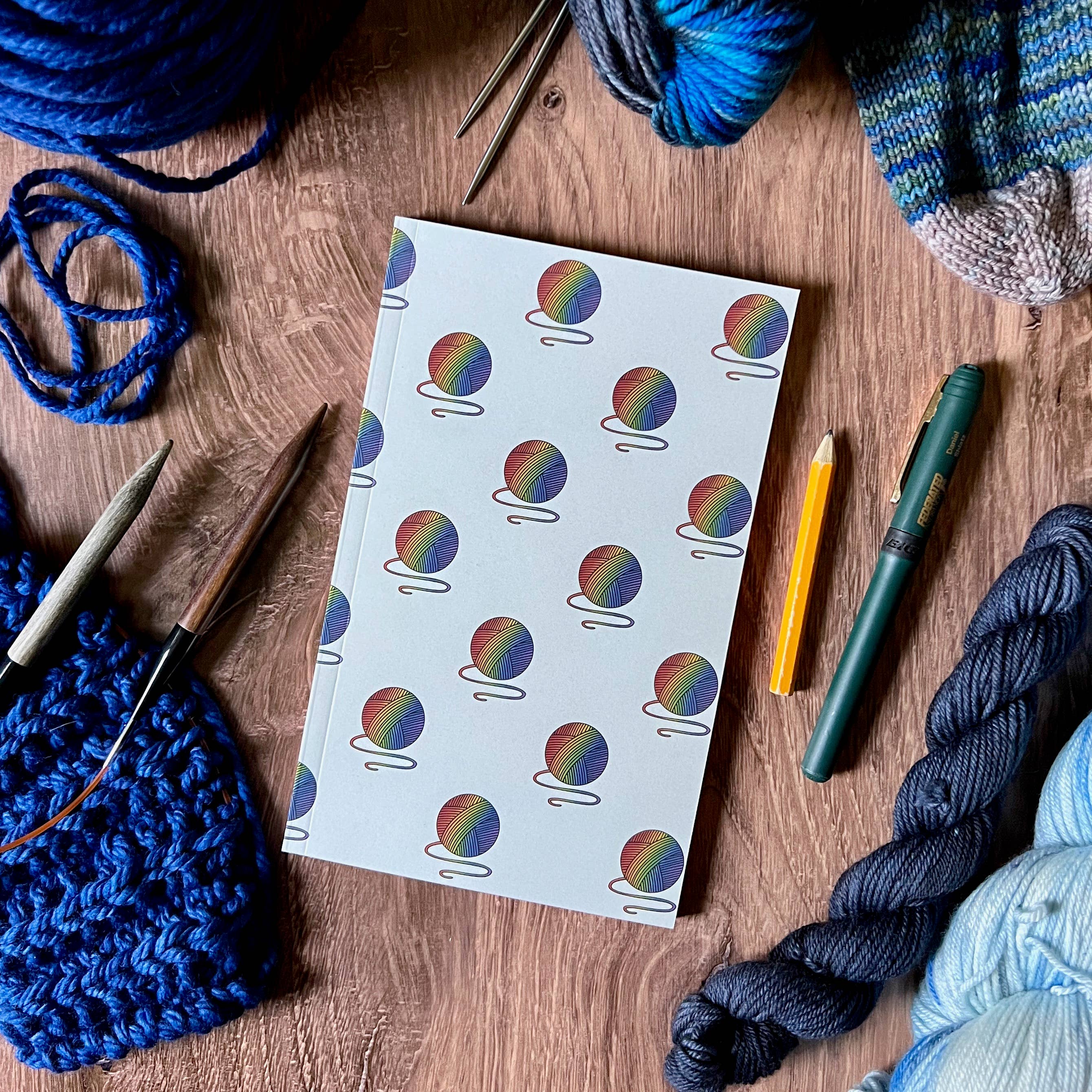 Ball Thread Notebooks Rainbow Yarn Ball Notebook – Knitting is Metal