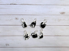 Load image into Gallery viewer, Black Cats - Stitch Markers (set of 6)
