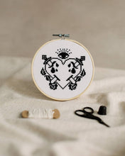 Load image into Gallery viewer, 'Gothic Heart' Cross Stitch Kit
