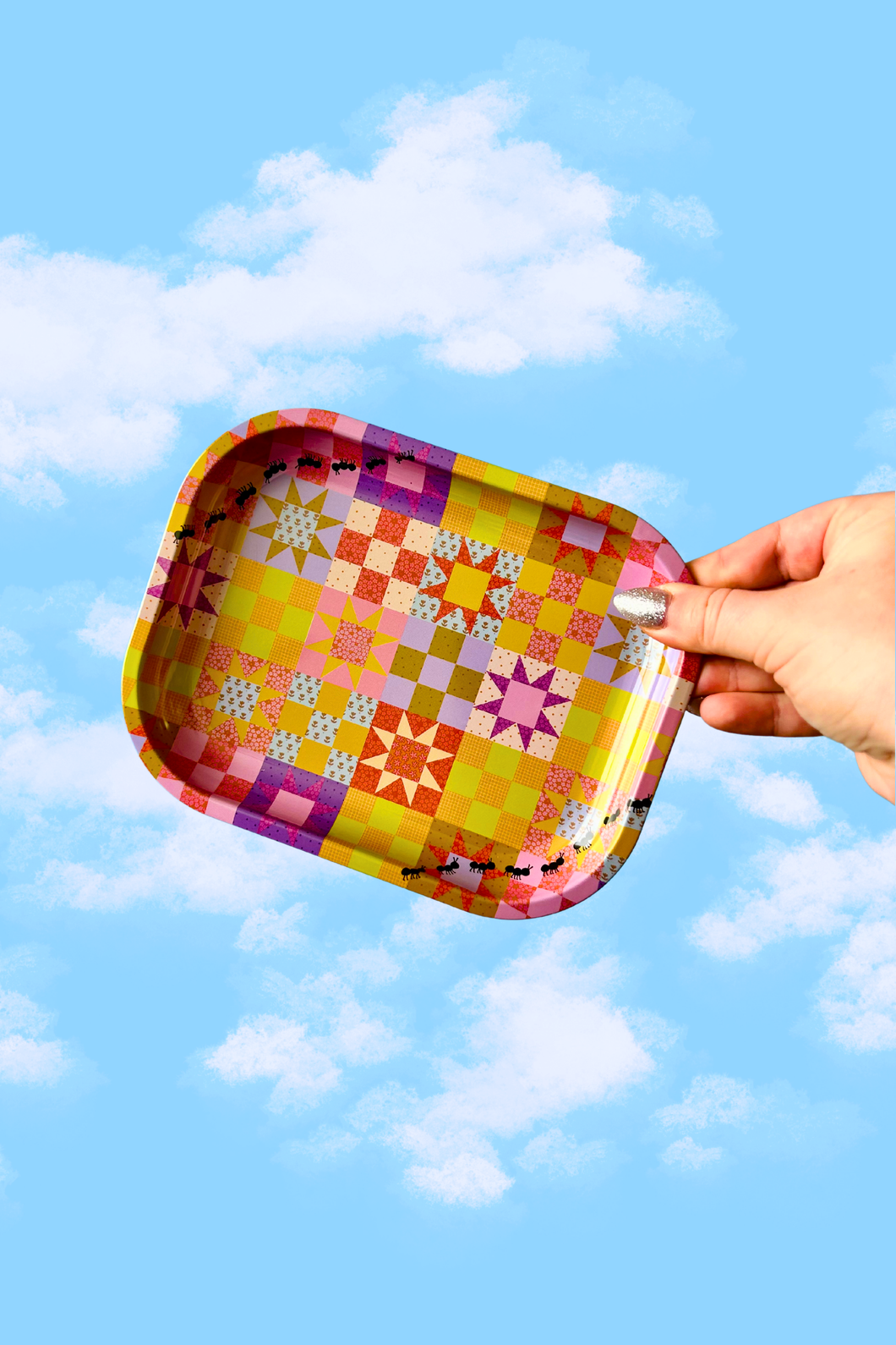 Patchwork Quilt Notions Tray