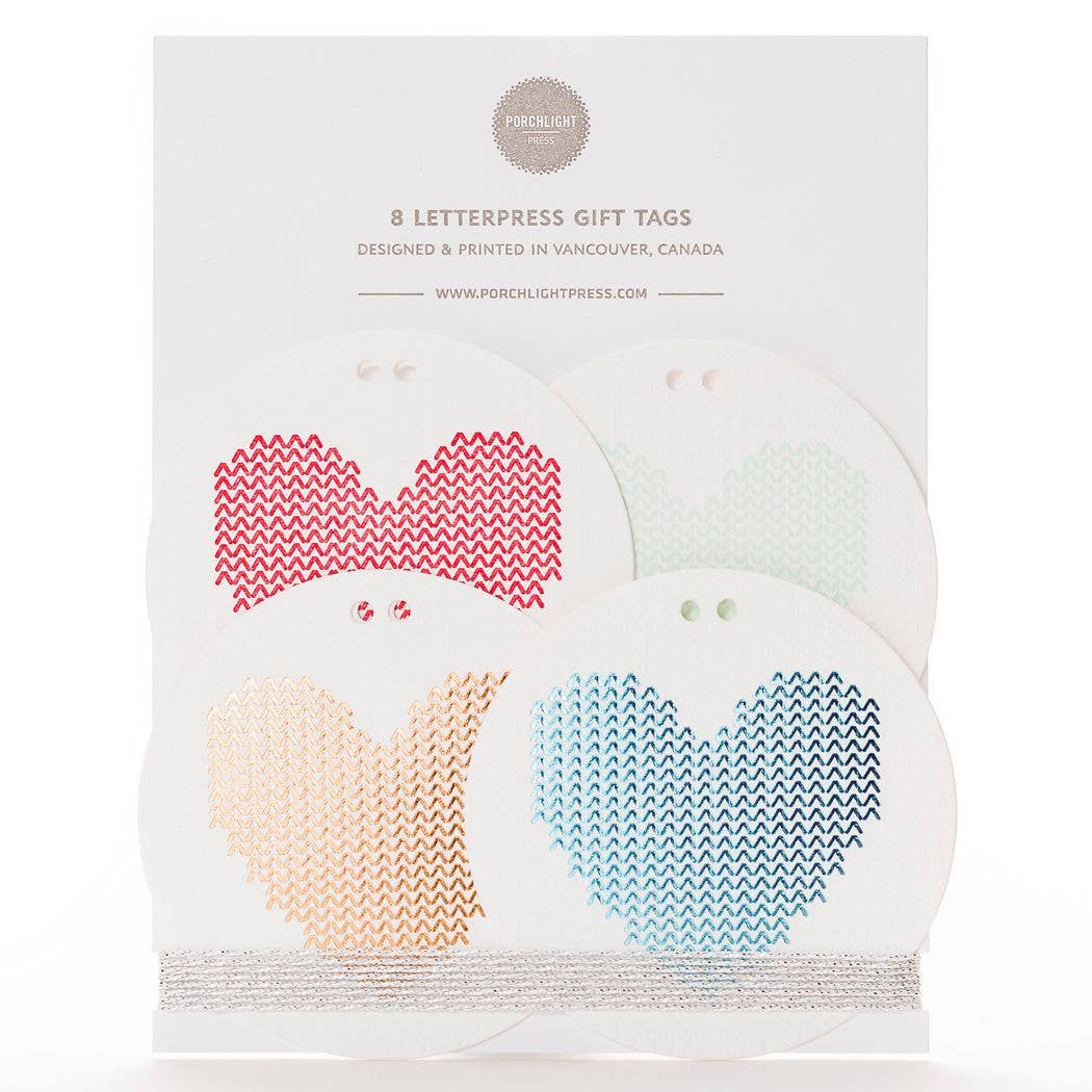 Knitted Hearts Gift Tags