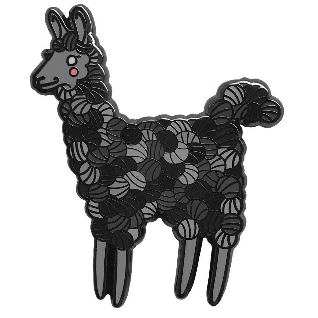 Monochromatic Yarn Llama Hard Enamel Pin